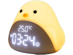 Despertador Cuich Despertador Infantil Pollo Fofo Led Digital Display Despertar Blanco Saisiyiky