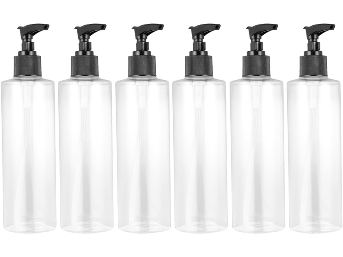 Nuobesty Frascos Dispensadores Recarregáveis De 250ml Em Plástico Pet, De 6 Para Sabonete