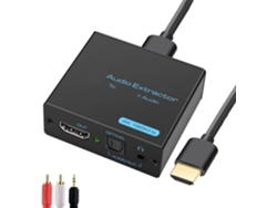 Extractor De Audio Hdtv Izquierdo/derecho, Adaptador Digital De 3,5 Mm Para Portátil, Metal.