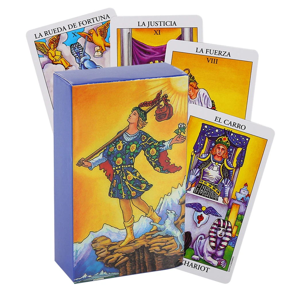 Cartas De Tarot, Cartas De Juego De Mesa De Pvc Prensado En Caliente, Impermeables Y Resistentes Al Desgaste, Para Adivinación.