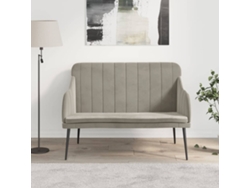 Lovely Home Banco 110X76X80 Cm Terciopelo Gris-Claro
