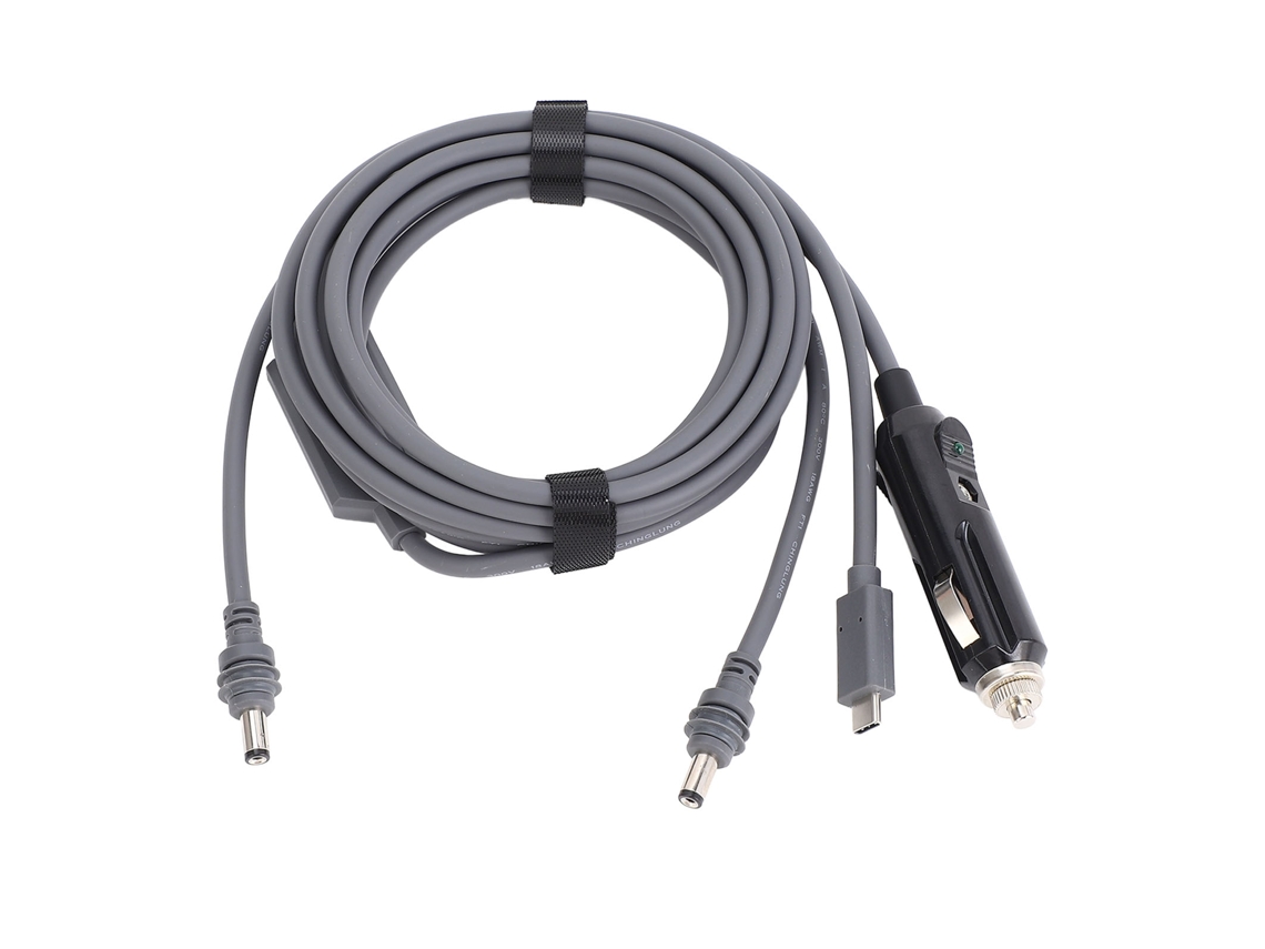 Cable Satelital 3 En 1 De 20 M, 18 Awg, Cc Tipo C, 12 V/24 V, Resistente Al Agua, 65 W Pd
