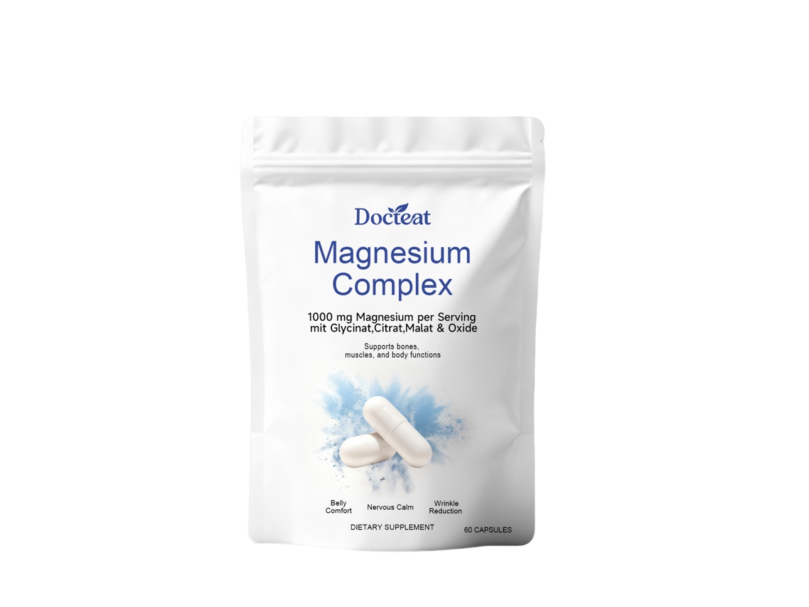 Cápsulas de complejo de magnesio para apoyo nutricional