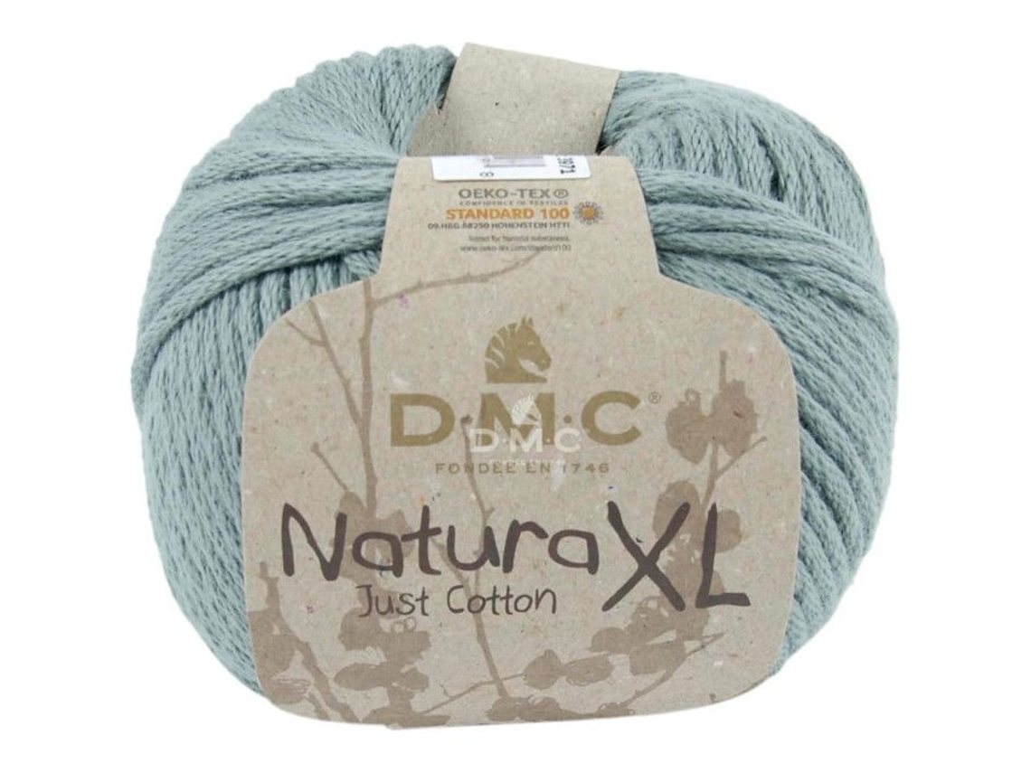 DMC Natura XL Azul Algodón Peinado 100 g/m² NX73 Tejido de Ganchillo Muy Grueso