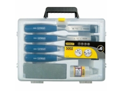 Set de cinceles STANLEY 5002 Madera 6, 12, 18, 25 mm 4 Piezas