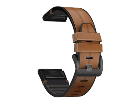 Correa De Reloj Inteligente Para Garmin Fenix 6 Silicona Correa De Cuero De Liberación Rápida Marrón VENISYMLIS