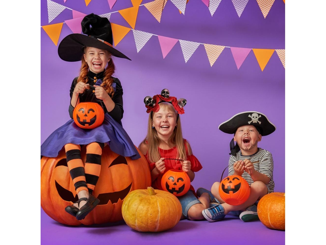 4 Diademas Góticas De Esqueleto, Accesorios Para Fiestas De Halloween Y Cosplay De Terror.