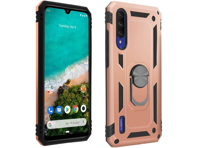 Carcasa Xiaomi Mi A3 AVIZAR Anillo Rosa