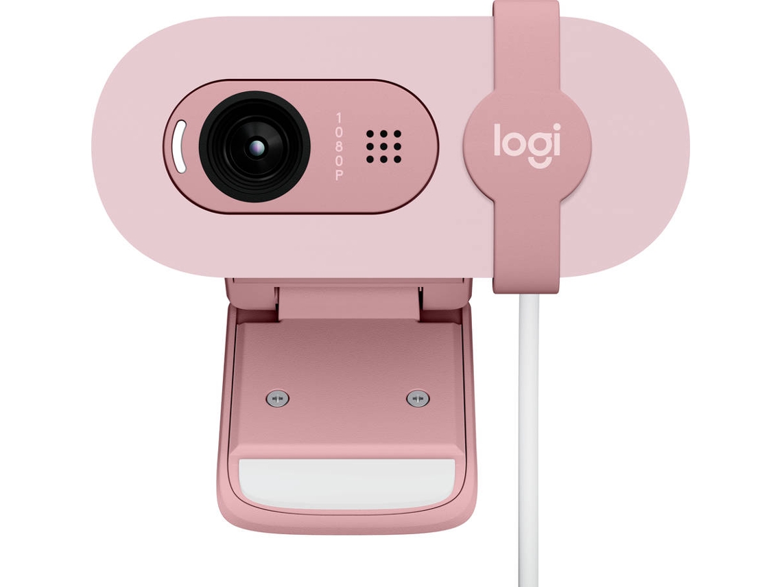 Webcam LOGITECH Brio 100 Rosa (Full HD - 1080p - Micrófono Integrado)