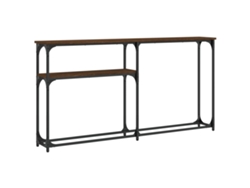Maison Exclusive - Mesa Consola Madera De Ingeniería Marrón Roble 145x22,5x75 Cm