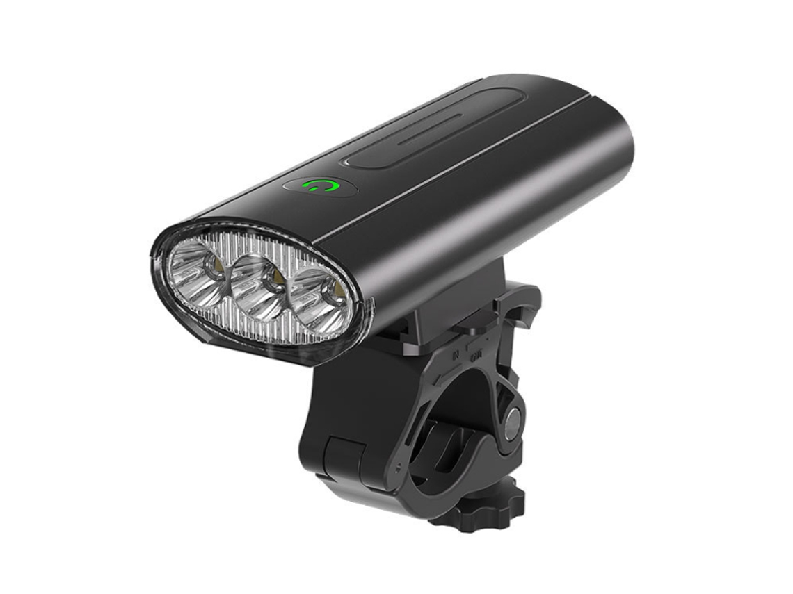 YIZHOOD Luces para bicicleta recargables por USB 2400 lúmenes DES866 (negro)