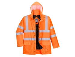 Parka De Alta Visibilidad Ligera, Impermeable Y Cortaviento Naranja / Xl