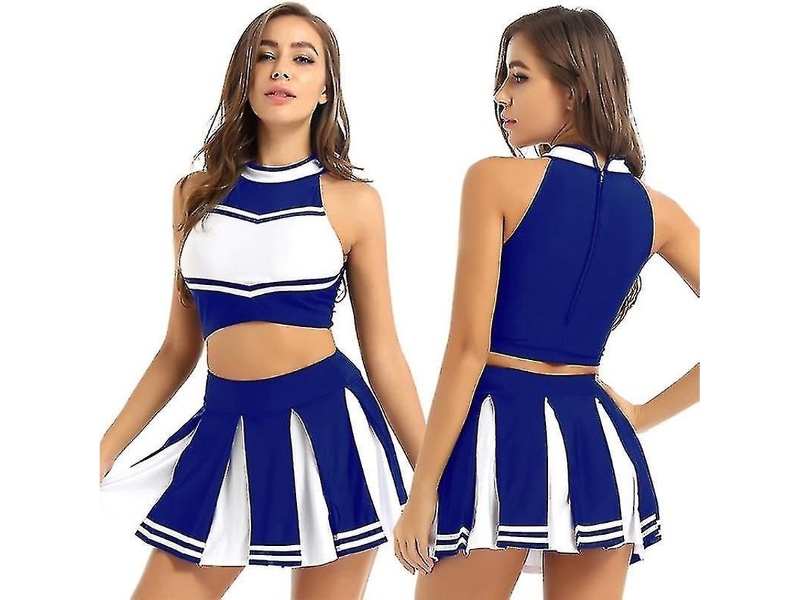 2026-traje De Cheerleader Para Mujer Con Top Bustier Y Falda Plisada Tela Elástica Suave Para Fiesta Y Actividades Deportivas
