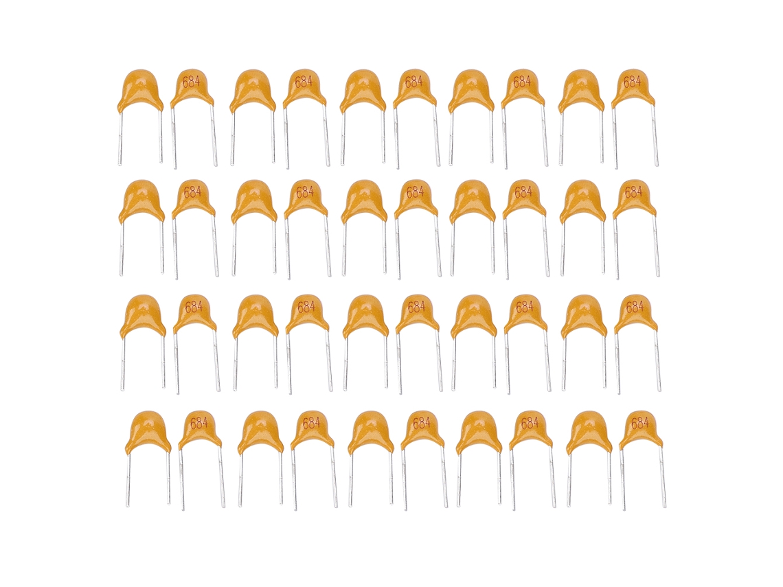 Condensador cerámico monolítico 2026dz de 50 V, 0,64 µF, 10 % de tolerancia, 5,08 mm, 1000 unidades, para instrumentos electrónicos de precisión.
