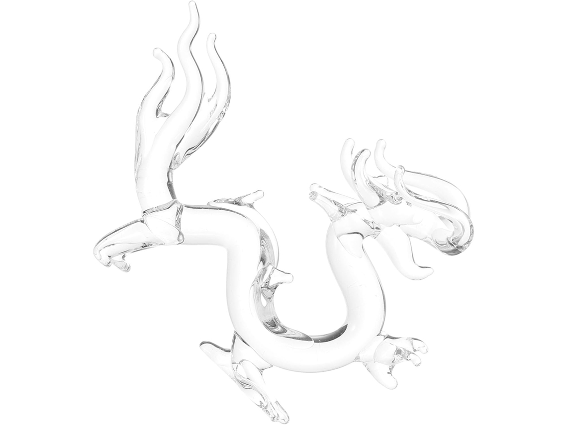 Elegante Artística Figura Dragón Zodiacal Cristal Decoración Compacta Estable Oficina Dormitorio Modelo Único