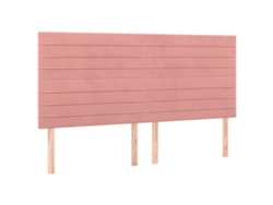 Maison Exclusive - Cabecero De Cama Rosa 200x5x118/128 Cm Terciopelo