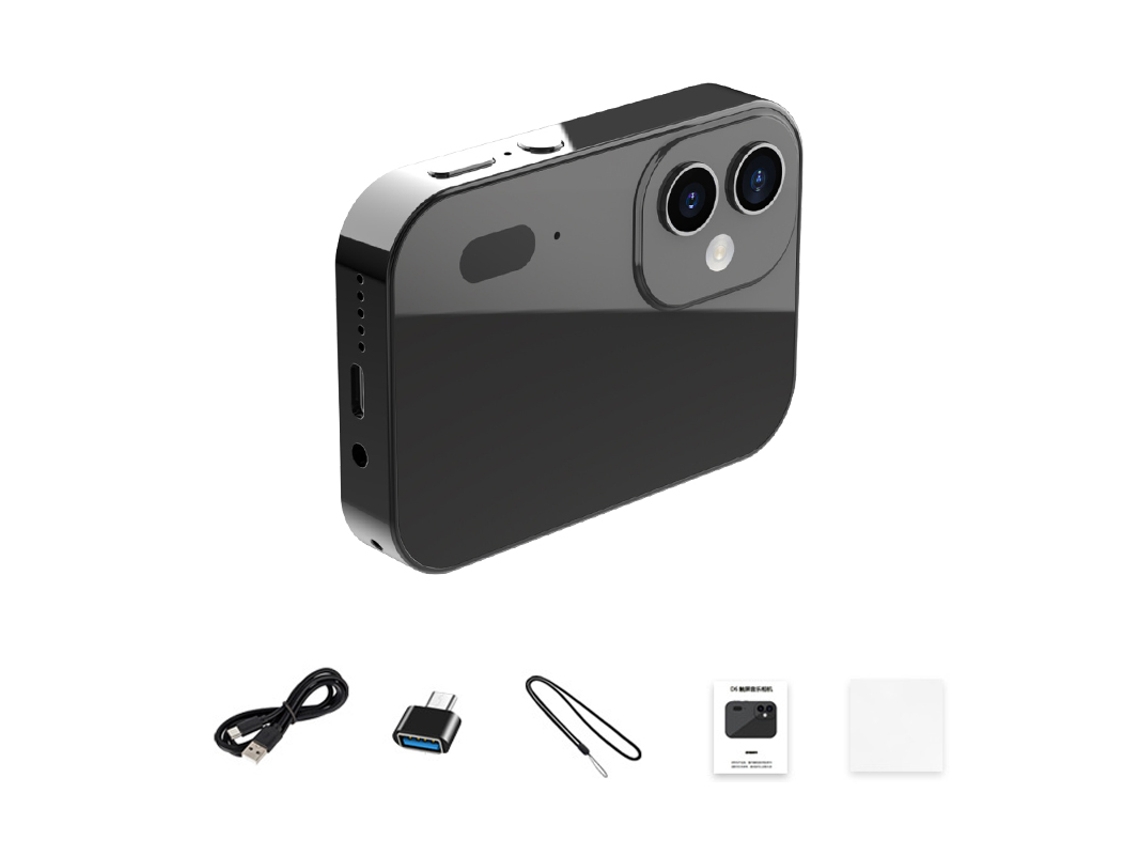 (negro -8g) Cámara Digital 4k - Función De Visión Nocturna -3 "- Pantalla Táctil De 64 Megapíxeles -otg- Zoom Digital 16x - Cámara Recreativa