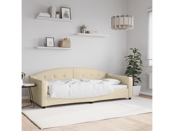 Sofá Cama Sin Colchón Tela Crema 90x200 Cm