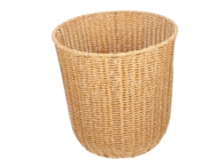 Cesta Grande Tejida De 25x25 Cm, Fabricada En Plástico Tejido Resistente: Almacenamiento Versátil Para La Oficina.