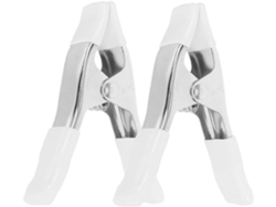 Juego de 2 clips de resorte antideslizantes de metal reforzado para carpintería y soporte de fondos Gokoco