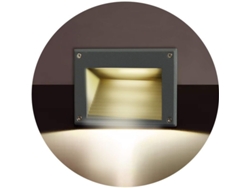 2026-lámpara De Pared Led 3w Recesada Ip65 Para Terraza Escaleras Piscina Luz Blanca Cálida 3000k Negro 162mm 3000k