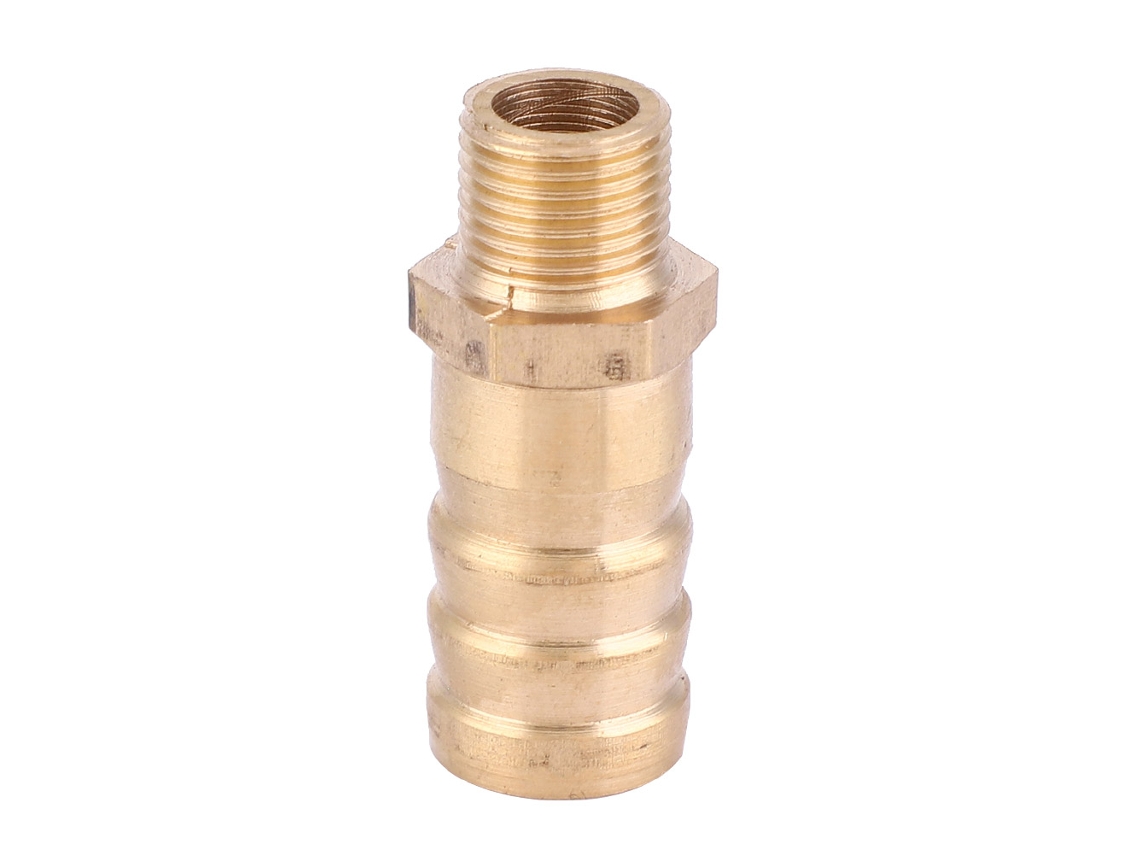 5 Conectores Macho De Latón Bsp De 1/8" Para Acoplador Adaptador De Manguera Con Espiga De 12 Mm