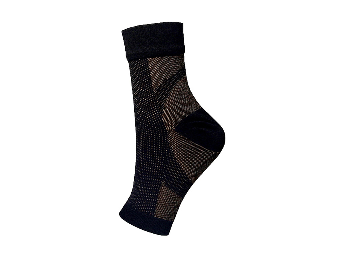 Calcetines de compresión antifatiga para soporte de tobillo, ideales para correr, ciclismo y baloncesto. Mdug (marrón, 1 par, L XL)