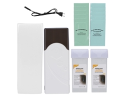 Kit de encerado con calentador de cera y toallas de limpieza.