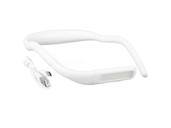 Linterna De Lectura Led Flexible Para El Cuello Con Brillo Ajustable, Manos Libres Para Leer, Acampar Y Realizar Reparaciones - Blanca