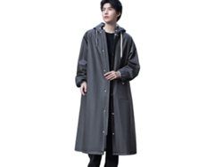Poncho Impermeable De Eva Con Ala Grande, Sencillo, Negro, Con Cremallera Alisadora, Bolsillo Grande, Botón A Presión, Para Viajes, Excursiones, Acam
