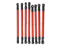 Ymsl Kit De Barras De Enlace De Aluminio Para Rc, 8 Piezas, Compatible Con Scx10 313mm, Chasis 1/10, Rojo Hxl