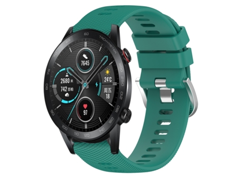 Correa de reloj inteligente para Honor Magic Watch 2 46 mm 22 mm Correa de reloj de silicona suave de color sólido (verde)