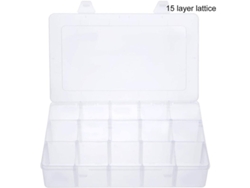 Caja Organizadora Con Separadores Ajustables, 15/24/36 Compartimentos, Transparente, Para Cuentas, Aparejos De Pesca Y Joyas.