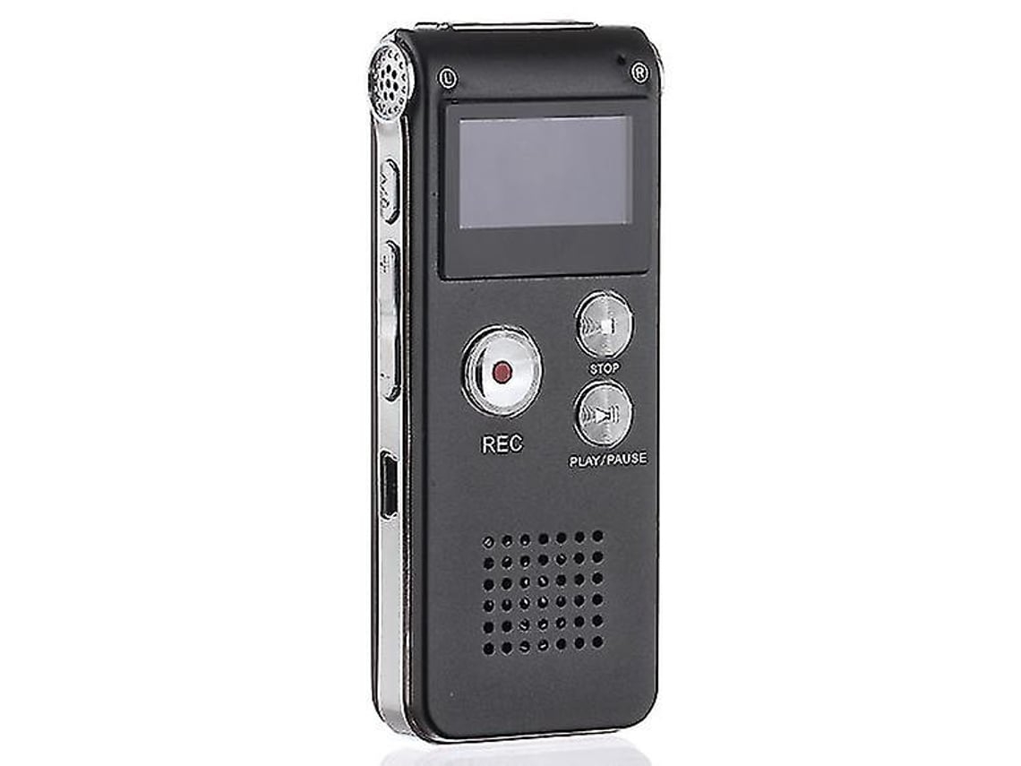 Grabadora De Voz Digital Portátil Grabadora De Voz Lcd Reproductor Mp3-8Gbnegro YEMAESRE