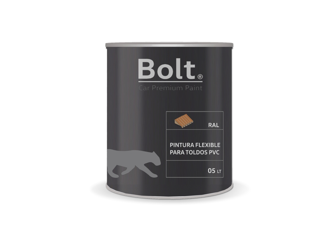 Pintura flexible para toldos de PVC, rotulación RAL, bote de 5 litros de pintura premium en aerosol (RAL 8008 marrón oliva).