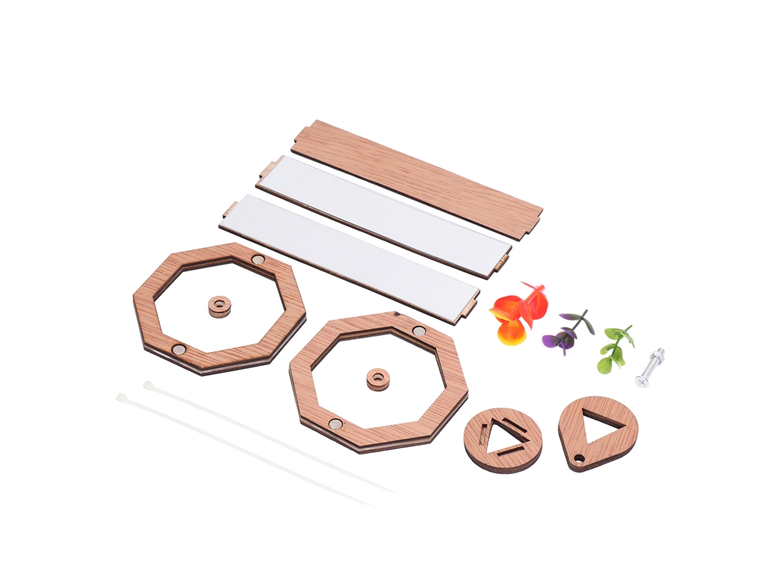 Ats-kit De Caleidoscopio Diy Para Niños: Desarrolla Creatividad, Estimula La Imaginación, Madera Roble Segura Y Duradera