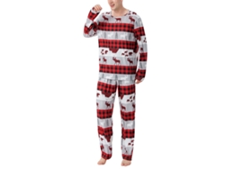 2026altiro-conjunto De Pijamas Navideños Para Familia Con Estampado, Manga Larga, Talla Xxl Para Hombre, Rojo Y Gris