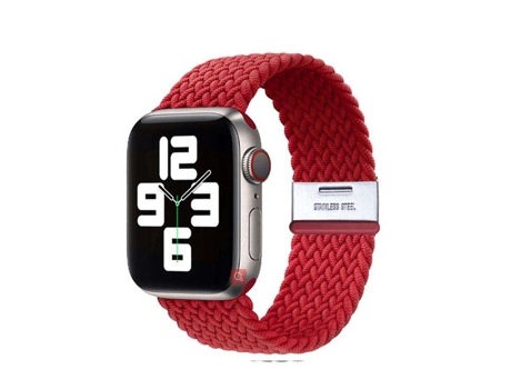Correa Pulsera Trenzada Flexible para Apple Watch Series 8 45Mm Rojo
