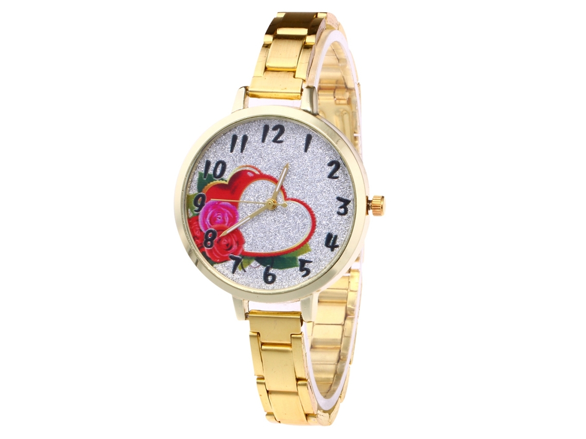 Reloj De Cuarzo Unisex Zhoulianfa Con Correa De Acero, Estilo Casual (oro)
