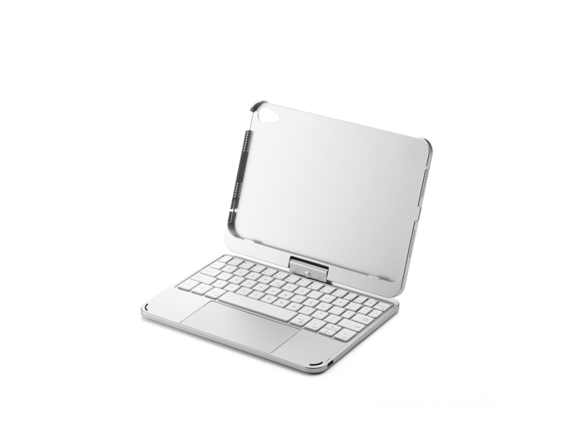 Teclado Bluetooth Yunzii retroiluminado y giratorio de 360° para iPad Mini 6 de 8,3 pulgadas, color plateado