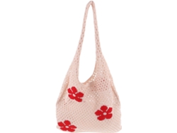 Bolsa De Malha Branca Para Praia E Compras, Bolsa Grande, Leve E Durável, Ideal Para O Verão.