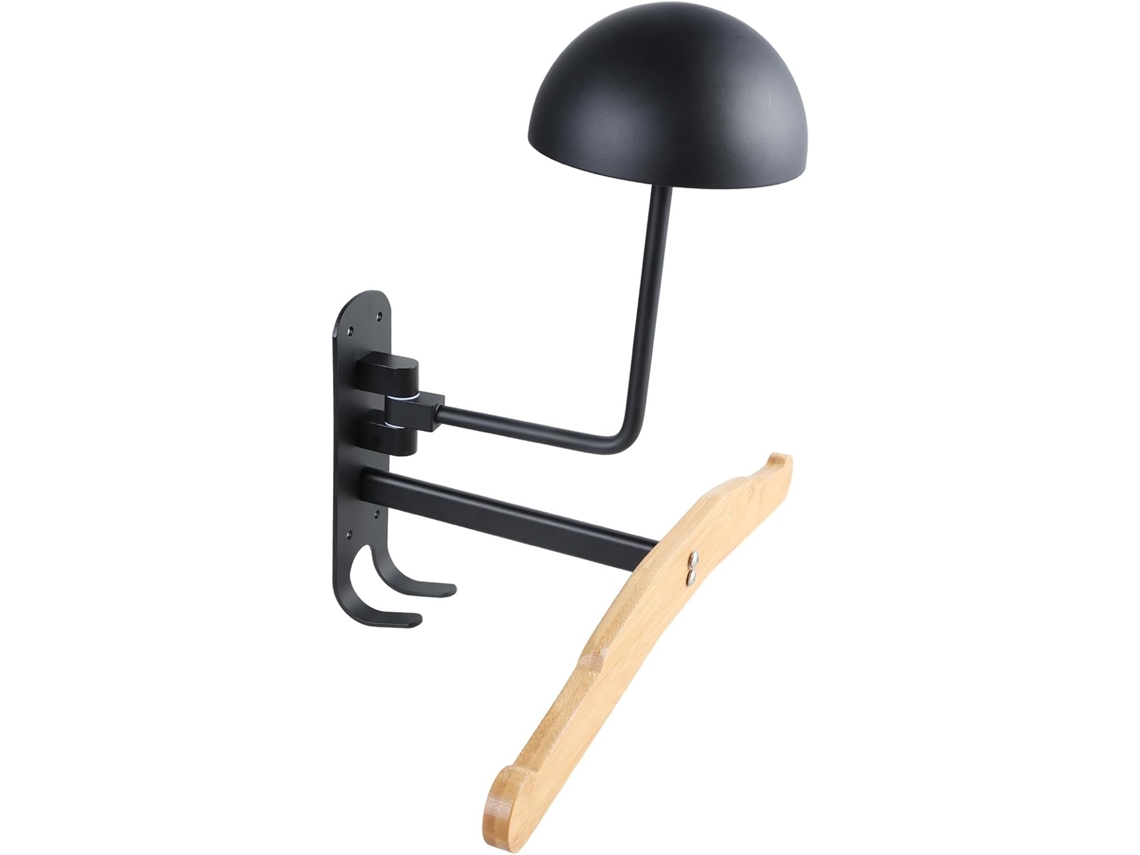 Soporte De Pared Para Casco De Motocicleta Con Gancho Giratorio De 180 Grados.