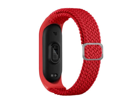 Pulsera de Reloj INF de nylon para Xiaomi Mi Band INF 3/4/5/6/7/NFC Rojo