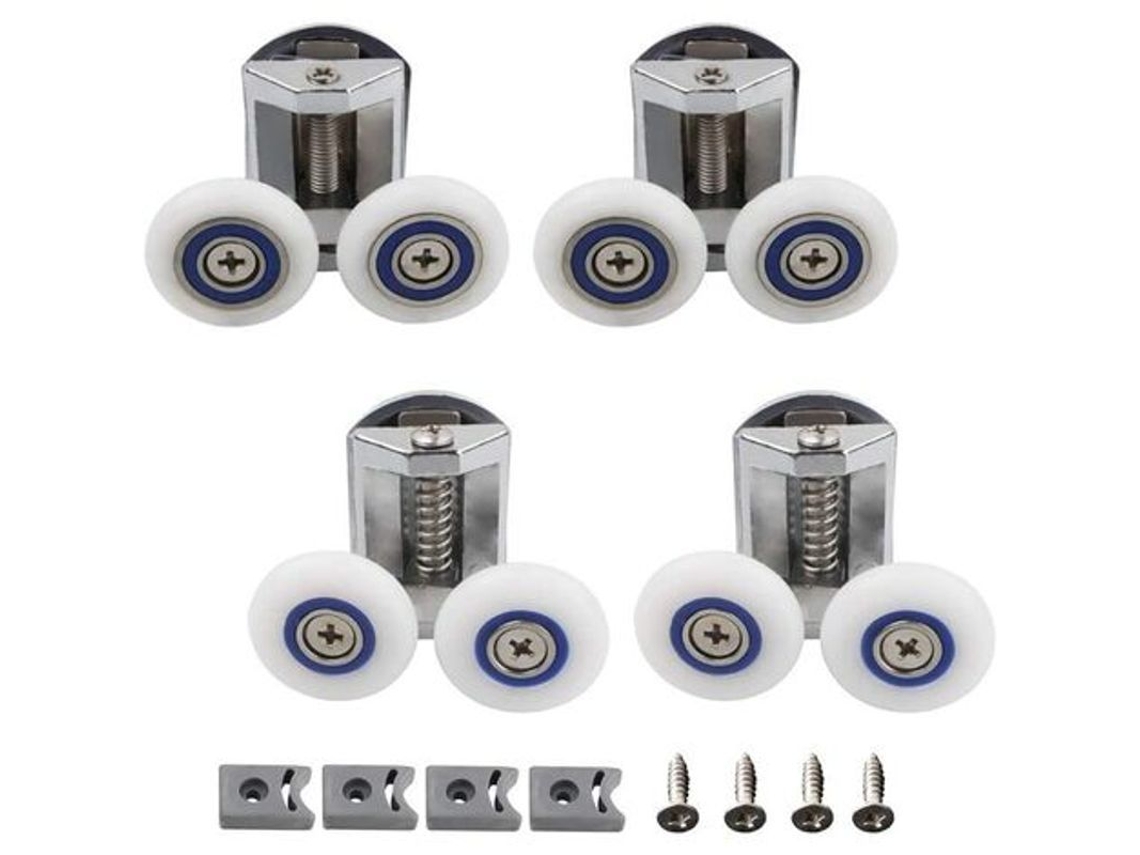 Kit De Rodillos Para Puerta De Ducha, 4 Piezas, 26 Mm, Aleación De Zinc, Para Vidrio De 4-8 Mm