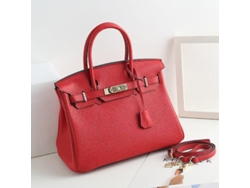 Bolso de mano Primeira Litter para mujer, de piel bovina, estilo Birkin, tamaño mediano, textura suave, color liso, modelo 2026. Ideal para el uso diario.