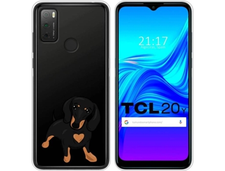 Carcasa TCL 20Y TUMUNDOSMARTPHONE Dibujos Transparente Perros 04 Multicolor