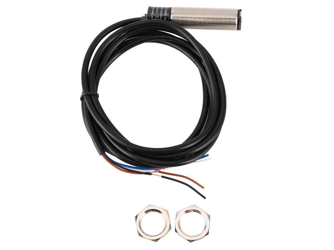 Sensor De Interrupción Foteléctrica De Reflexión Difusa Cilíndrico 4 Hilos 12-24vdc Control De Potencia Ber400-ddt