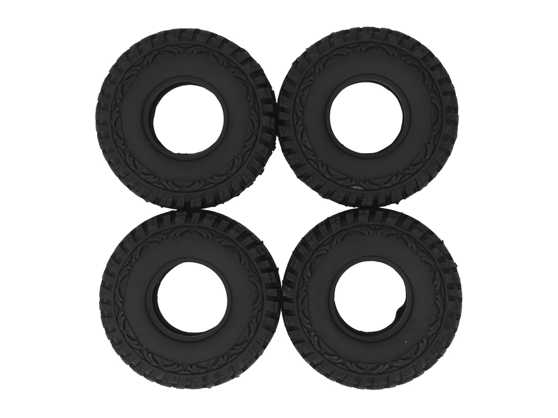 2026 4 neumáticos para coches RC de 1,9 pulgadas, de goma con buen agarre y alta amortiguación para coches RC Crawler a escala 1/10