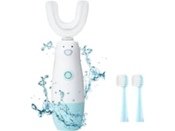 Escova De Dentes Elétrica Infantil, Escova De Dentes À Prova D'água, Alimentada Por Bateria, Sônica Automática 360°, Em Formato De U, Para Menino
