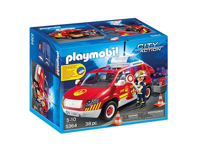 PLAYMOBIL Vehículo Jefe de Bomberos con Luces y Sonido
